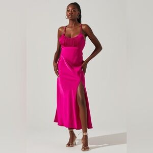 RUCHED BUST MAXI DRESS